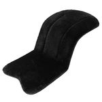 Baby Pushchair Seat Liners 78 x 35cm Faux Sheepskin Pram Liner Stroller Cushion Breathable Baby Stroller Seat Pad Liners Universal Soothing Silky Soft Baby Seat Travel in Summer or Winter (Black)