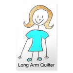 CafePress Stick Quilter W Text Rectangle Bumper Sticker Car Decal