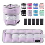 Adjustable Ankle Weights for Women Men Kids, 1-3lbs Pair Leg/Wrist/Arm Weight Straps with Removable Weight for Yoga, Walking, Running, Aerobics, Gymnastics, Physical Therapy, Purple