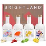 Brightland The Artist Capsule Cold-Pressed Olive Oils - Oprah’s Favorite Olive Oil Set Infused with Garlic, Lemon, Basil, and Chili Peppers, 12.7 fl. oz. Bottles (Pack of 4)