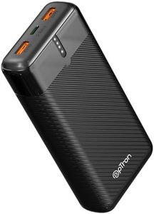 pTron Newly Launched Dynamo Surge 20000mAh 22.5W Fast Charging Power Bank, Supports VOOC/Wrap/Dash USB Charging, 20W PD Fast Charging, 3 Outputs, 1 Input & Multiple Layers of Protection (Black)