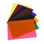 SHOPEE 6 Pack Colored Cast Transparent Laser cut Acrylic Sheets 12x16 Inch 3mm Thickness Square Plexiglass Clear Acrylic Sheet Board For Glass Art Painting, DIY Crafts Projects, Photo Frames