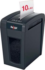 Rexel X10-SL Whisper-Shred Cross Cut Shredder, Shredding 10 Sheets, P4 Safety Class, Home Office, 18L Waste Bin, Silent and Compact, 2020127