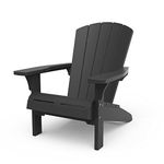 Keter 17208310a Allibert by Troy Adirondack Chair, Outdoor Garden Chair Made of Plastic, Weatherproof, Patio and Balcony, Anthracite, 93 x 81 x 96.5 cm