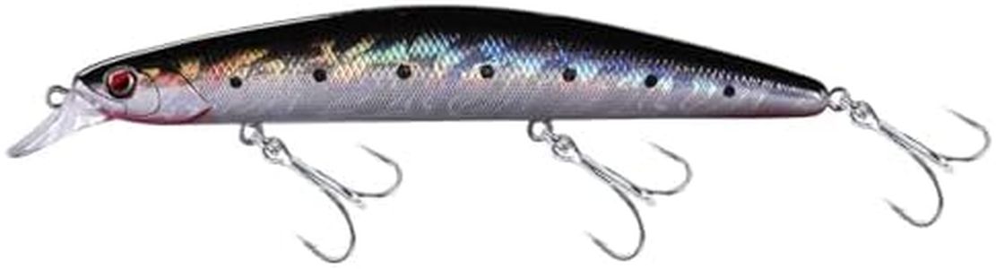 LITTMA Saltwater Surf Minnow 125SP Suspending Jerkbait – 4-7/8" 7/9oz, Dives 2ft, Slow-Suspending Hard Bait for Halibut, Striper, Surf Fishing in California & East Coast