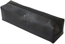 GERMANUS Leather Pencil Case Made in EU (Black)