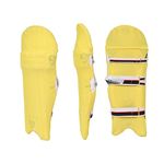 KNK Cricket Batting Pads Cover Coloured Leg Guard Cover Fits Youth Adult Size Universal Cover Fits All Brands (Yellow)