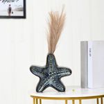 Amazon Basics Star Fish Shape Flower Pot Ceramic for Home Decor (Pack of 1, White)