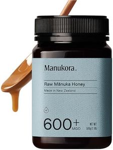 Manukora Raw Manuka Honey MGO 600+ from New Zealand, Non-GMO, Monofloral, Traceable from Hive to Hand, Daily Immune Support - 500g (1.1 Lb)