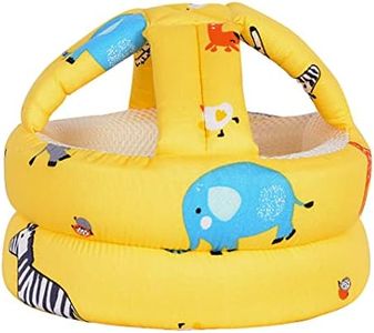 Umtiti Baby Adjustable Safety Helmet, Lightweight and Soft, Infant Head Protector, Soft Head Guard for Baby Learning to Walk. Zoo,Yellow