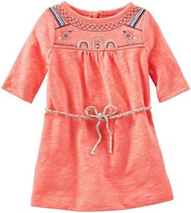 OshKosh B'Gosh Baby Girls' Embroidered, Orange, 3 Months