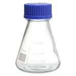 PATIKIL Erlenmeyer Flask, 250ml Narrow Mouth Graduated Flasks with Screw Cap Borosilicate Glass Flasks with Printed Graduation for Lab, Experiment, Chemistry, Science Study