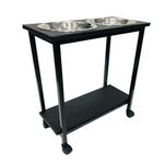 KITHANIA Beauty Parlor Salon Cutting Barber Makeup Double Manicure Padicure Trolley with Wheels Heavy Duty Trolley