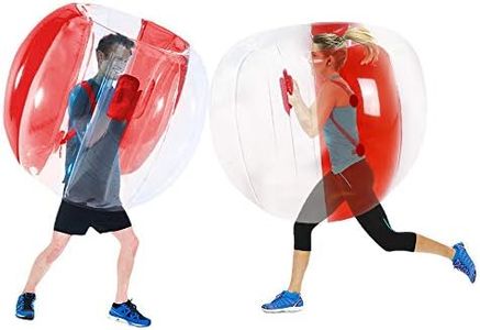 ZHUYNXIR Sumo Ball for Adults, Bumper Bounce Balls for Kids, Inflatable Bounce Ball for Kids, Body Zorb Ball for Kids Outdoor Team Gaming Play (48 in,2pack,Red+Red)