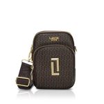 Lavie Luxe Women's Monogram Mobile26 Vertical 3-Compartment Crossbody Sling Bag | Ladies Purse Handbag | Gift for Women