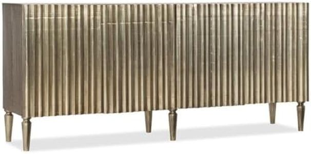 Hooker Furniture German Silver Mango Wood Console in Silver Foil Finish