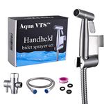 Aqua VTS Spray Bidet, Shattaf, Including T Adapter for Easy Installation (Complete Set)