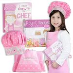 Tickle & Main I Hereby Crown You - Chef Princess Chef Gift Set, Kids Chef Hat and Apron for Girls Age 3-7 Years Old