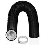 Ø3 Inch x 16.5 Feet PVC Air Duct, Heavy-Duty 3 Layer Protection Dryer Vent Hose for Heating Cooling Ventilation