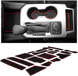 CupHolderHero Fits with Chevy Blazer Accessories 2019-2023 Premium Custom Interior Non-Slip Anti Dust Cup Holder Inserts, Center Console Liner Mats, Door Pocket Liners 19pc Set (Red Trim)