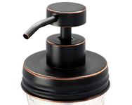 Oil Rubbed Bronze Soap Pump Dispenser Lid Kit for Regular Mouth Mason Jars (No Jar)