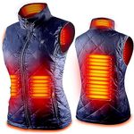 Heated Body Warmer Ladies,Women Heated Vest UK Sale Rechargeable USB Electric Winter Warm Heated Jackets,Washable Heated Gilet with 5 Heating Pads for Adult Cycling Hiking(No Power Bank)