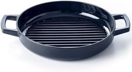 Alva Nori Ceramic Coated Cast Iron Grill Pan Non Toxic Indoor Grill Griddle 11" PFAS, PFOA & PFTE Free, Griddle for Cooking Pan Set, Induction Safe, Add to Your Pots and Pans Set Cookware