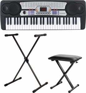 McGrey BK-5410 Keyboard Kit de Piano avec Microphone, Support et Banc - Clavier électronique à 54 Touches - Mini Piano Numérique avec 255 sonorités & 255 rythmes et fonction d'apprentissage