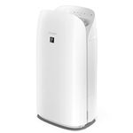 SHARP UA-KCP100U-W Air Purifier with Humidification, IoT functionality, Plasmacluster Ion Technology, 3 levels HEPA filter system, 2L capacity, Air Flow 108-600 m3/h, for rooms up to 75m2