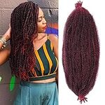 16 Inch Soft Springy Afro Twist Hair 8 Packs Pre-Separated Spring Twsit For Soft Faux Locs Marley Twist Crochet Braiding Copper Red Synthetic Hair Extension For Black Women (10 Strands/Pack,TBUG#)