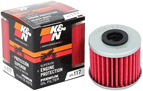 K&N Motorcycle Oil Filter: High Performance, Premium, Designed to be used with Synthetic or Conventional Oils: Fits Select Honda Vehicles (see product description for vehicles), KN-117