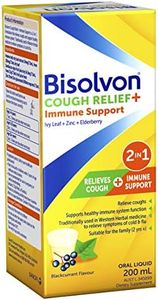 Bisolvon Cough Relief + Immune Support - Relieves Coughs - Supports Healthy Immune System Function, 200ml