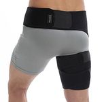 Bodyprox Groin Support Bandage, Adjustable Compression Wrap For Hip, Groin, Hamstring, Thigh, And Sciatic Nerve Pain Relief