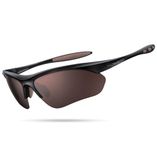 Lamicall 22g Polarized Sports Sunglasses for Men Women - UV400 Protection Sun Glasses for Running Cycling Fishing Golf Driving, Black Brown, Mom Gift