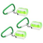 WORKPRO 3-Pack Keychain Small Spirit Level, Mini Spirit Level 22.2 * 13.4 * 34mm with Level Bubble Metal Keychain & Hook for Tiles Floor Picture TV Set Hanging, Horizontal and Vertical