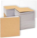 Paper Junkie 48 Pack Mini Blank Books for Kids - Bulk Sketchbooks, Kraft Paper Notebooks for Classroom, Party Favors, Travel Writing (4x4 In)