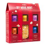 DIY Movie Night Popcorn Toppings Kit, Make Your Own Popcorn, Five Delicious Popcorn Toppings + 500g Popcorn Kernels, Fun for Kids, Adults and Date Night