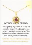 Ankiyabe 14 K Gold Plated Sun Necklace with Cubic Zirconia Birthstone for Best Friend Sunshine Pendant for Bestie BFF Gift, Stainless Steel, Cubic Zirconia