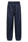 Mountain Warehouse Waterproof Fleece Lined Kids Trousers - Breathable Girls & Boys Pants, Taped Seams, Warm - for Walking, Travelling, Hiking Navy 9-10 Years