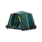Coleman Tent Octagon Blackout, 6 to 8 Man Festival Dome Tent, Waterproof Family Camping Tent with Sewn-in Groundsheet