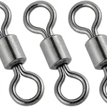 Dr.Fish Barrel Swivels Fishing Swivels, Saltwater Swivels Fishing Tackles Stainless Steel Micro Swivel Rolling Fishing Swivels Freshwater 30Lb to1500 Lb (#12(20LB)-50pk)