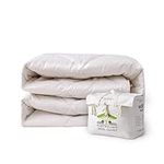 Australian Wool Duvet Queen Size - All Natural Queen Duvet with 100% Cotton Fabric Cover Shell - Breathable, Moisture Wicking All Season Duvet - Queen Size Duvet - 90 x 90 inch