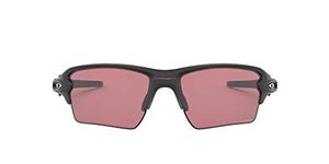 Oakley Men's OO9188 Flak 2.0 XL Rectangular Sunglasses, Steel/Prizm Dark Golf, 59 mm