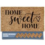 Barnyard Designs Doormat Welcome Mat for Outdoors, Large Front Door Entrance Mat,76 x 43cm, Brown (Home Sweet Home)