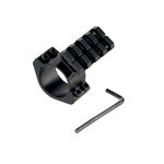FOCUHUNTER Rail Scope Barrel Mount 25.4 mm Rail Ring Adapter with 20mm Weaver Picatinny Rail Mount Outdoor Bracket Flashlight Aiming Bracket Aluminum Alloy Black