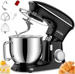 Stand Mixer CWIIM 8.5Qt 660W mixers kitchen electric stand mixer 6+P Speed stand up mixer with Dough Hook, Flat Beater, Whisk, Splash Guard, for dough mixer Baking Bread Cake Cookie Salad Egg (Black)