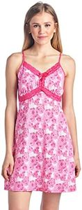 Casual Nights Women's Sleepwear Slip Nightgown Chemise Nighty - Fushia - XX-Large
