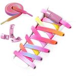 Elastic Shoelaces, Neo-wows No Tie Shoe Laces, Stretch Flat Tieless Shoestrings for Sneakers, One Size Fit All for Shoes