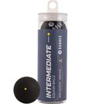 Raquex Squash Balls - Tube of 3. 4 x Speed Options: Elite Double Yellow Dot, Intermediate Yellow Dot, Beginner Red Dot Squash Balls, Junior Blue Dot (Yellow Dot)