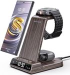 Wireless Charger for Samsung Charging Station, 3 in 1 Android Phone Charger for Galaxy S25 Ultra/S24 Ultra/S23/Flip7, Galaxy Watch 8/8 Classic/Ultra/7/6/5, Galaxy Buds 3 Pro/3